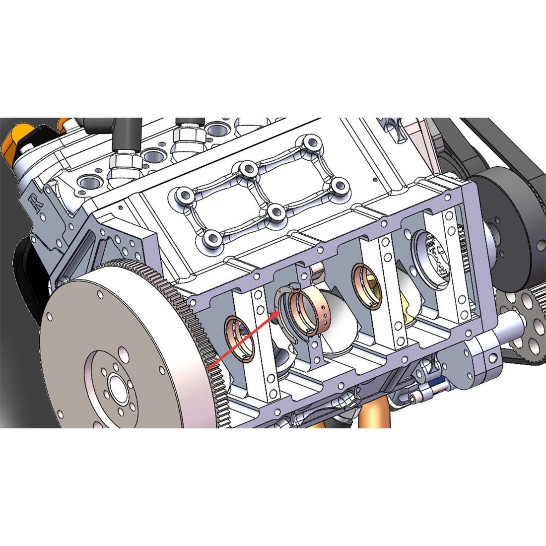 Cison V8 Engine Kits LS-52 with MCU Ignition Metal Base Full Set 52cc