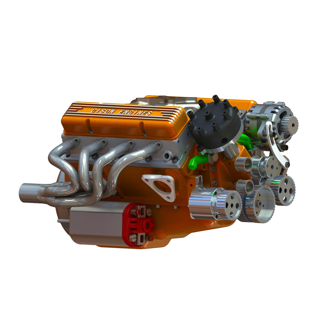 Cison V8 Engine Kits V8-440 with Metal Base Full Set 44cc