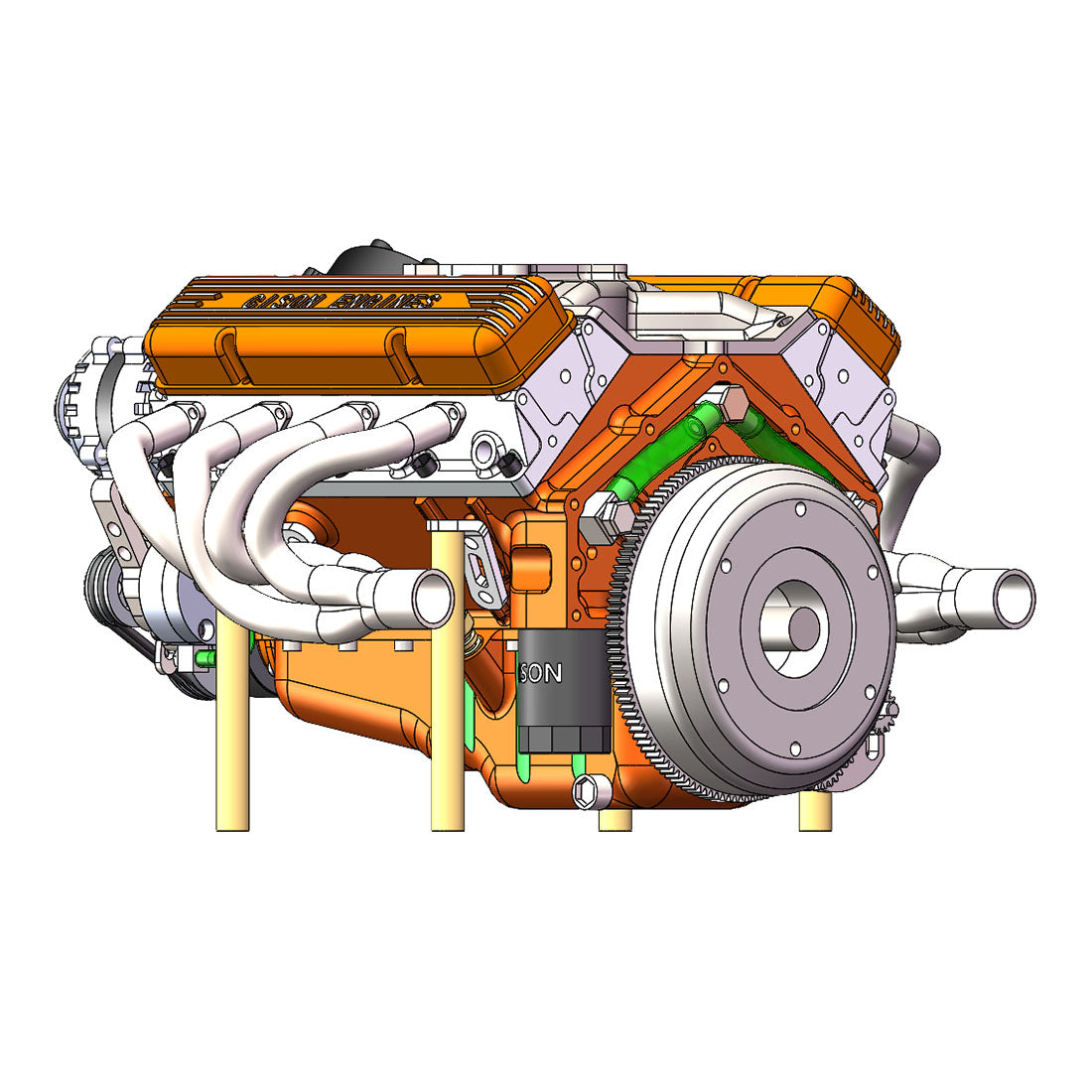 Cison V8 Engine Kits V8-440 with Metal Base Full Set 44cc - Stirlingkit