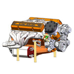 Cison V8 Engine Kits V8-440 with Metal Base Full Set 44cc - Stirlingkit