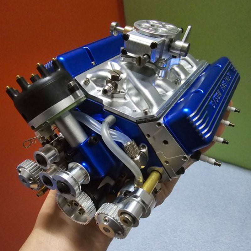 Cison V8 Engine Kits V8-440 with Metal Base Full Set 44cc - Stirlingkit