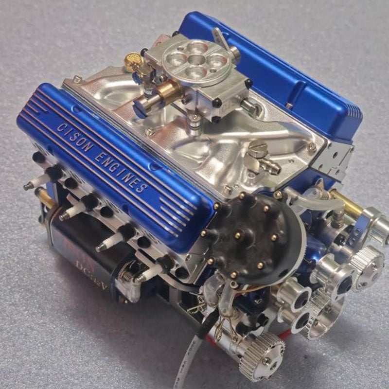 Cison V8 Engine Kits V8-440 with Metal Base Full Set 44cc - stirlingkit