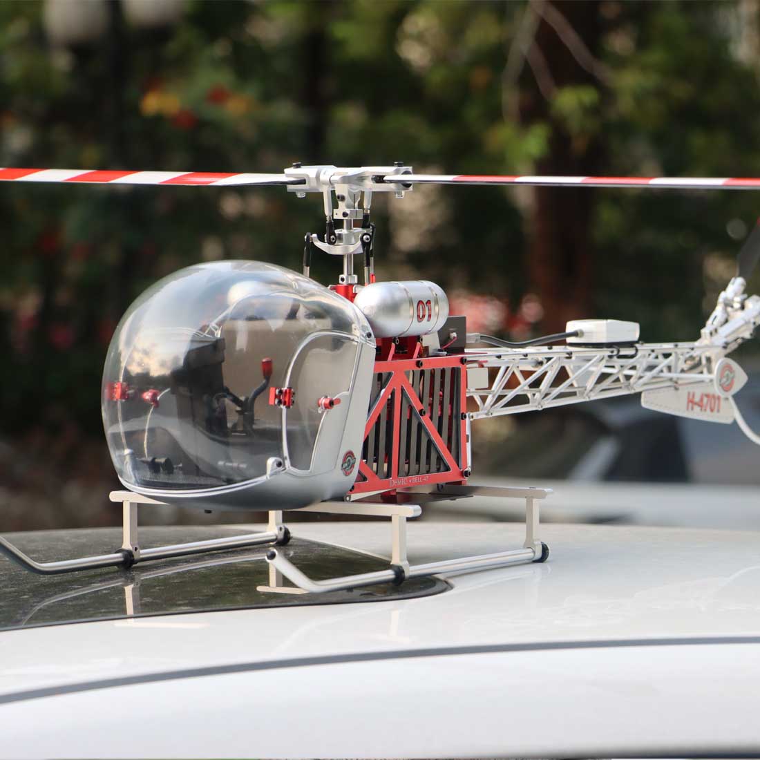 CNC Aluminum 450 Size Bell-47 Scale RC Helicopter FPV - stirlingkit