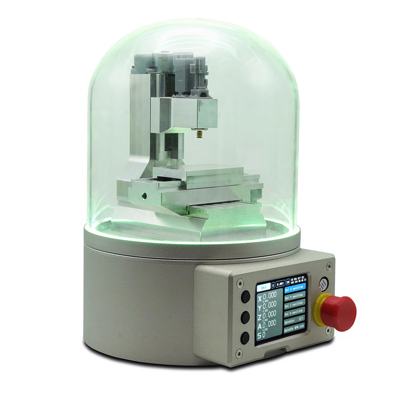 CNC Milling Machine Display Model With Glass Dome Cloche - stirlingkit