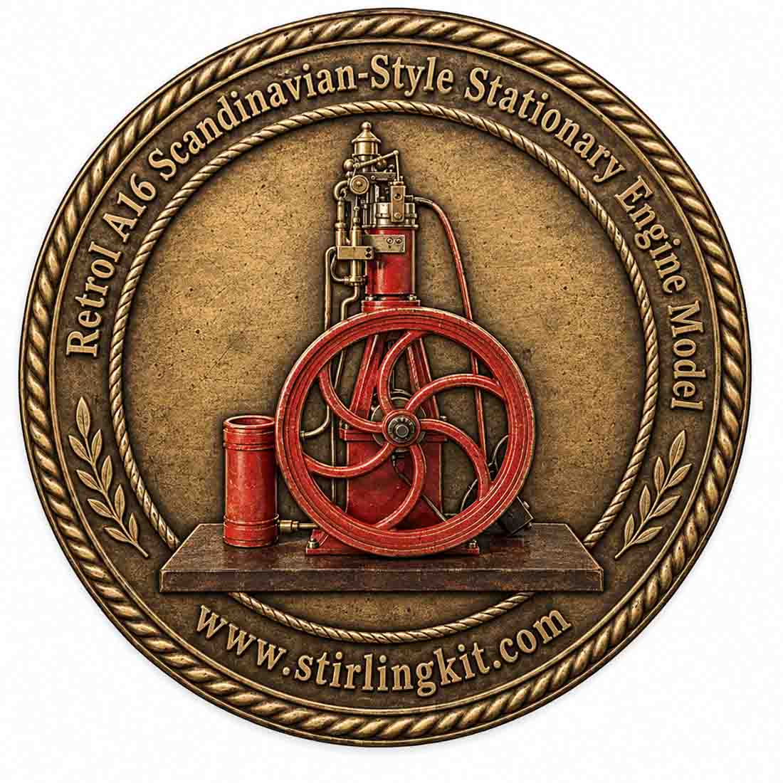 Commemorative Medal for Retrol A16 Nordic Hit and Miss Engine Model
