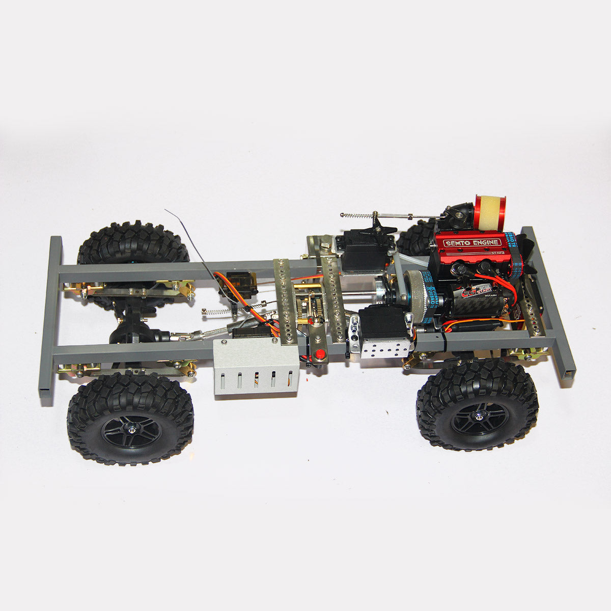 Stirlingkit Custom 1/10 Nitro Powered 4WD Off-Road RC Car Body Frame 1/10 with SEMTO ST-NF2 Engine RTR - stirlingkit