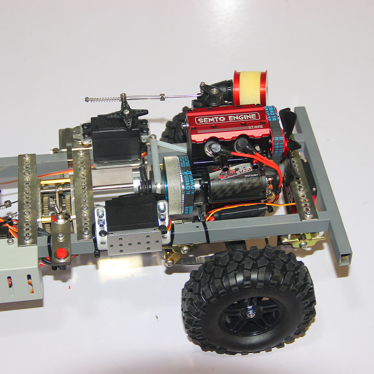 Stirlingkit Custom 1/10 Nitro Powered 4WD Off-Road RC Car Body Frame 1/10 with SEMTO ST-NF2 Engine RTR - stirlingkit