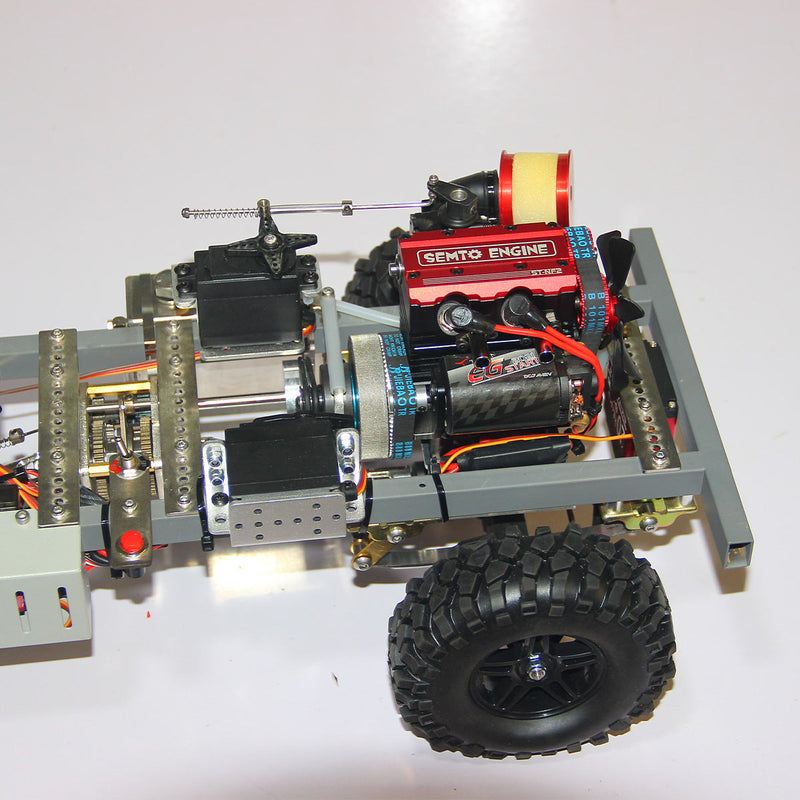 Stirlingkit Custom 1/10 Nitro Powered 4WD Off-Road RC Car Body Frame 1/10 with SEMTO ST-NF2 Engine RTR - stirlingkit