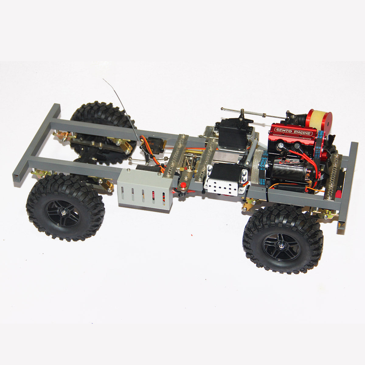 Stirlingkit Custom 1/10 Nitro Powered 4WD Off-Road RC Car Body Frame 1/10 with SEMTO ST-NF2 Engine RTR - stirlingkit
