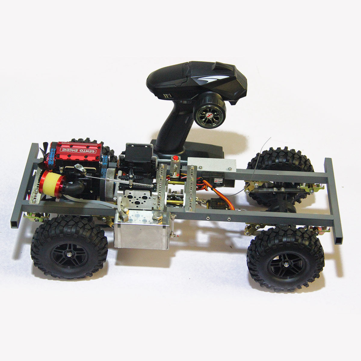 Stirlingkit Custom 1/10 Nitro Powered 4WD Off-Road RC Car Body Frame 1/10 with SEMTO ST-NF2 Engine RTR - stirlingkit