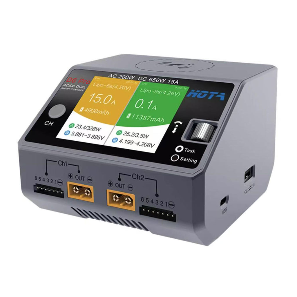 D6 PRO 650W 16A RC Aircraft Helicopter Dual Charger + XT60