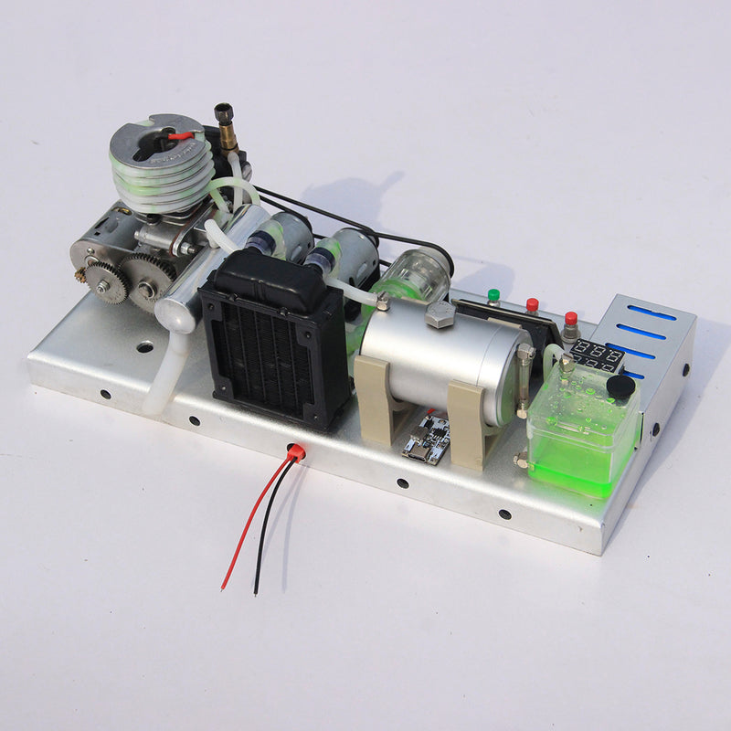 Desktop Power Station with Single Cylinder Water-Cooled Nitro Engine Generator & Digital Gauge - stirlingkit