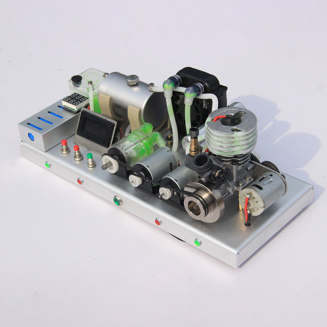 Desktop Power Station with Single Cylinder Water-Cooled Nitro Engine Generator & Digital Gauge