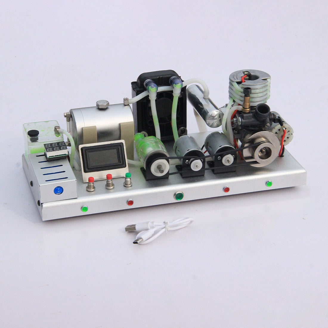 Desktop Power Station with Single Cylinder Water-Cooled Nitro Engine Generator & Digital Gauge