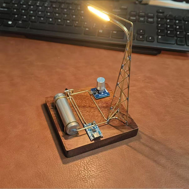 DIY Edison-Style Street Light Lamp from Copper Wire Circuit Sculpture Kits - stirlingkit