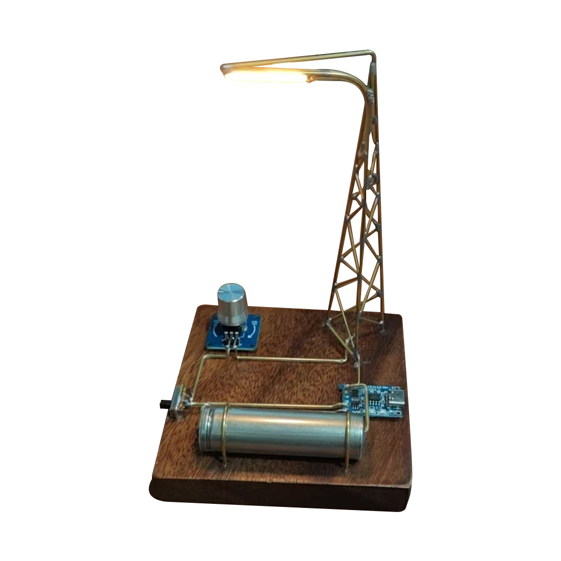 DIY Edison-Style Street Light Lamp from Copper Wire Circuit Sculpture Kits - stirlingkit