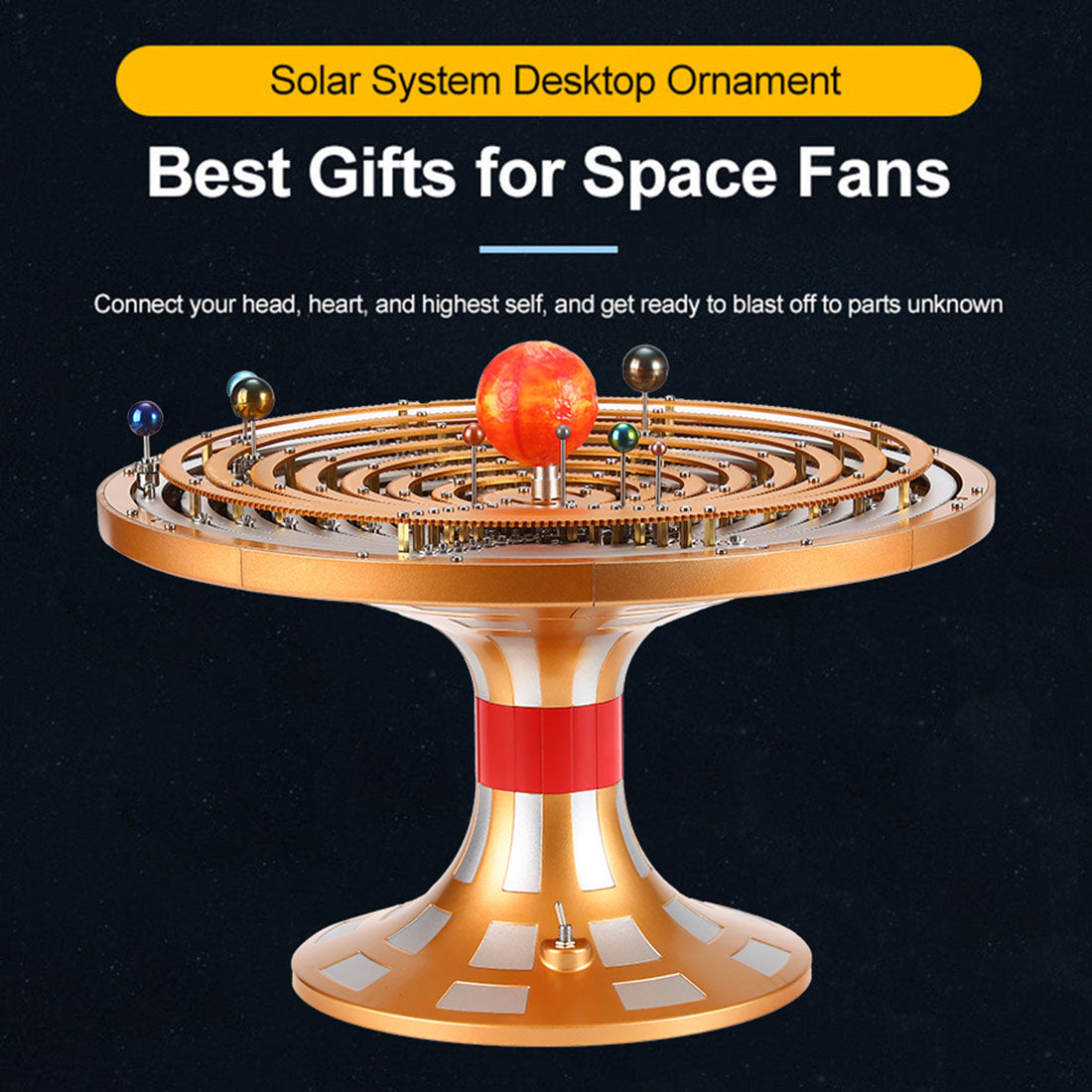Teching DIY Electric Eight Planet Obiting Orrery Solar System Working Model Kits DM405 - stirlingkit