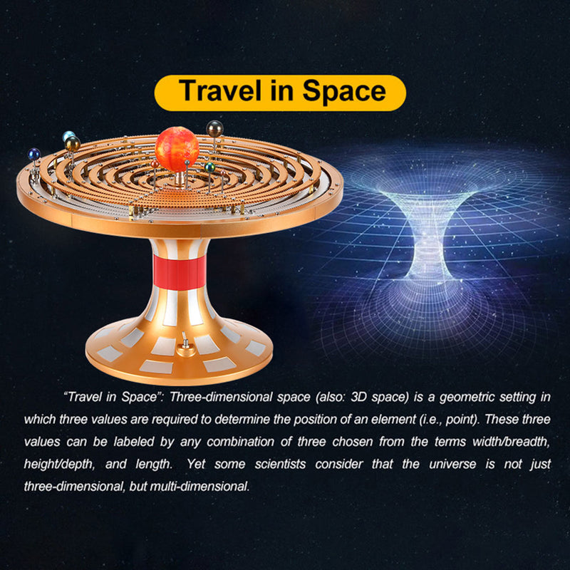 Teching DIY Electric Eight Planet Obiting Orrery Solar System