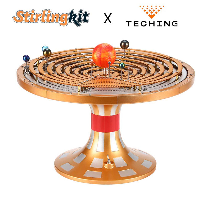 Teching DIY Electric Eight Planet Obiting Orrery Solar System