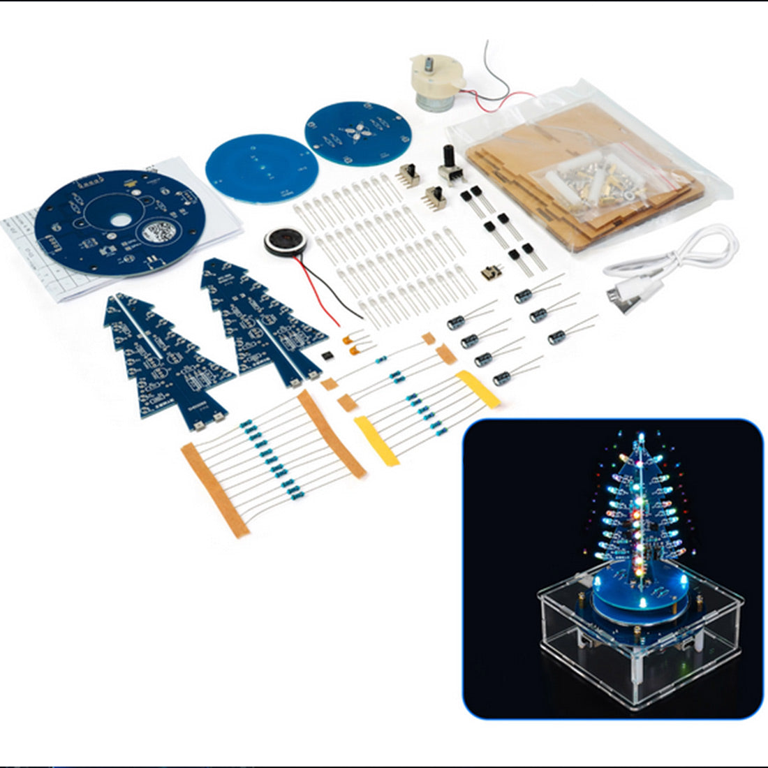 DIY Electronic Christmas Tree Kit Music Box - stirlingkit