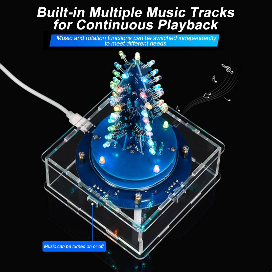 DIY Electronic Christmas Tree Kit Music Box - stirlingkit