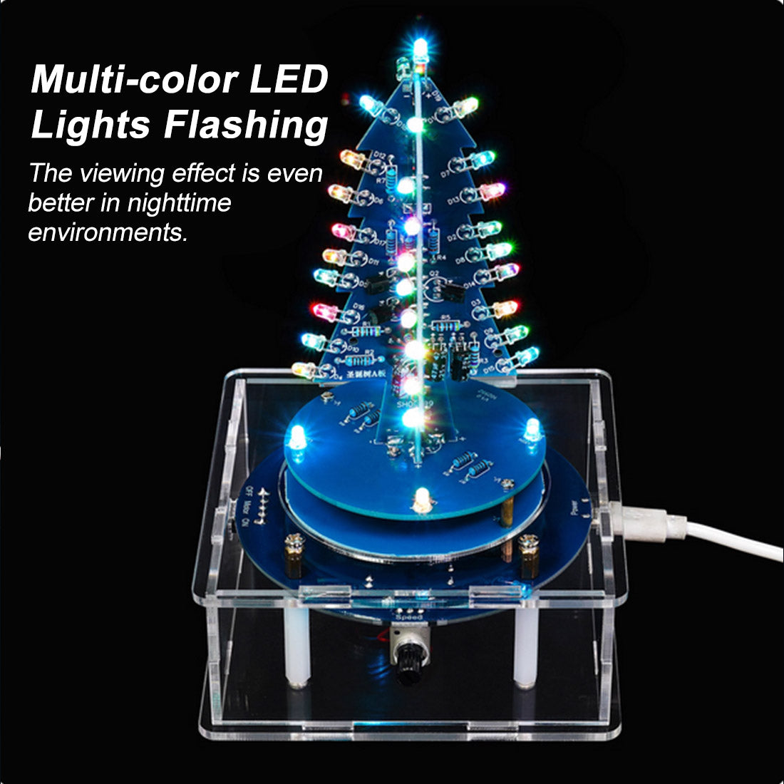 DIY Electronic Christmas Tree Kit Music Box - stirlingkit