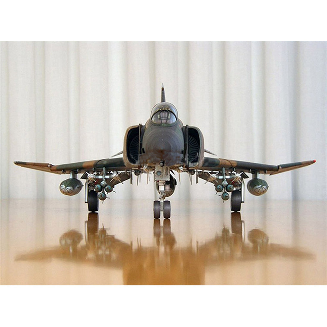 DIY F-4B Phantom Fighter Miniature 1/33 Scale Paper Model Building Kits - stirlingkit