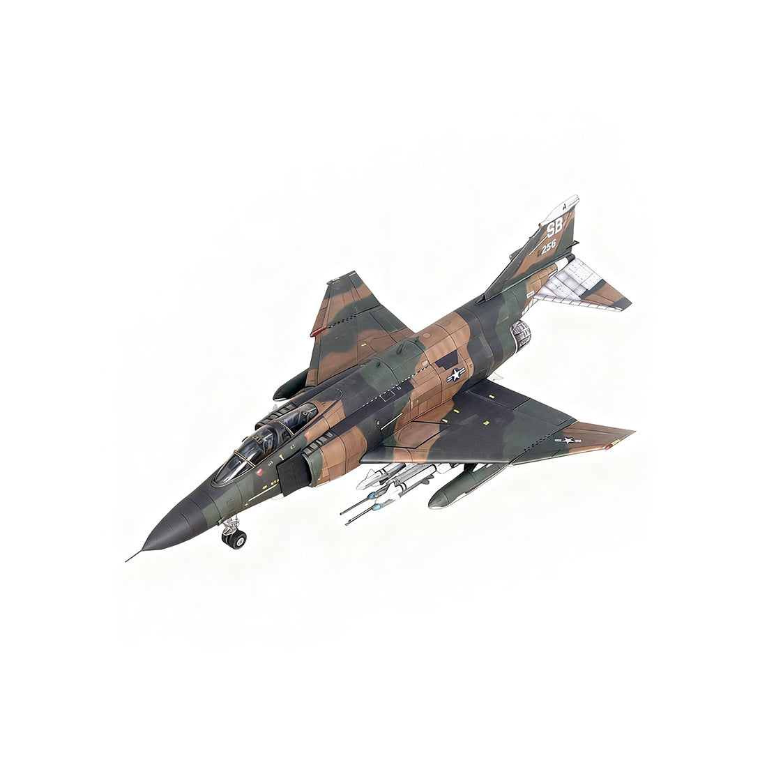 DIY F-4B Phantom Fighter Miniature 1/33 Scale Paper Model Building Kits - stirlingkit