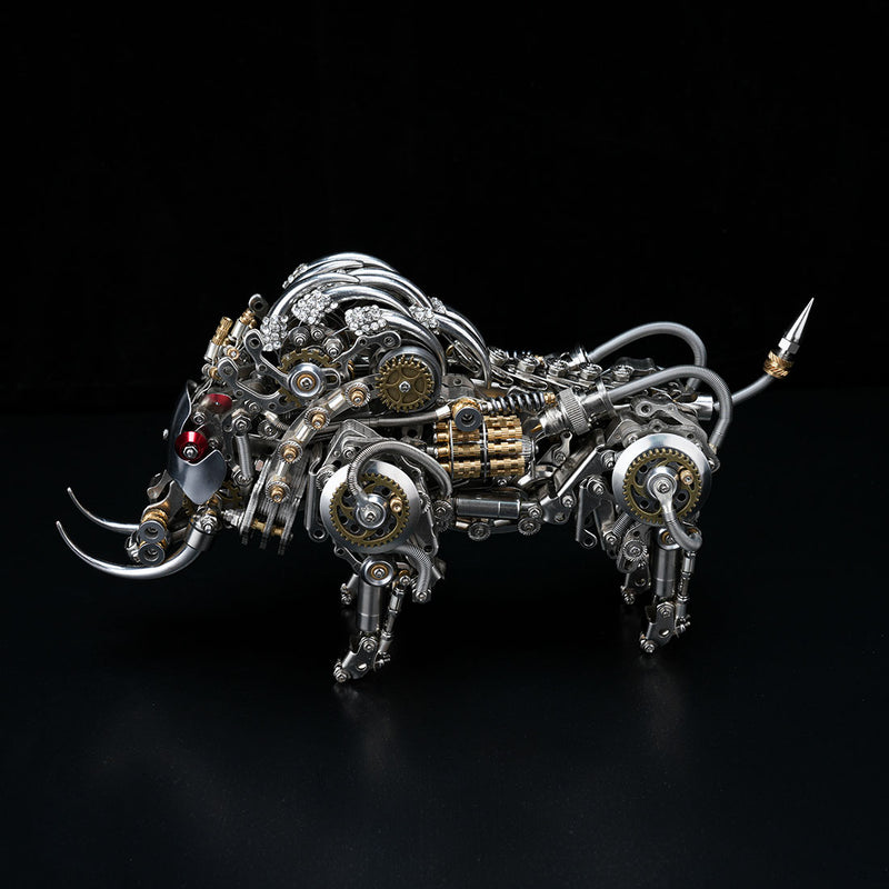 DIY Metal Wild Boar Raging Tusk Model Kit High End Gifts 1100PCS