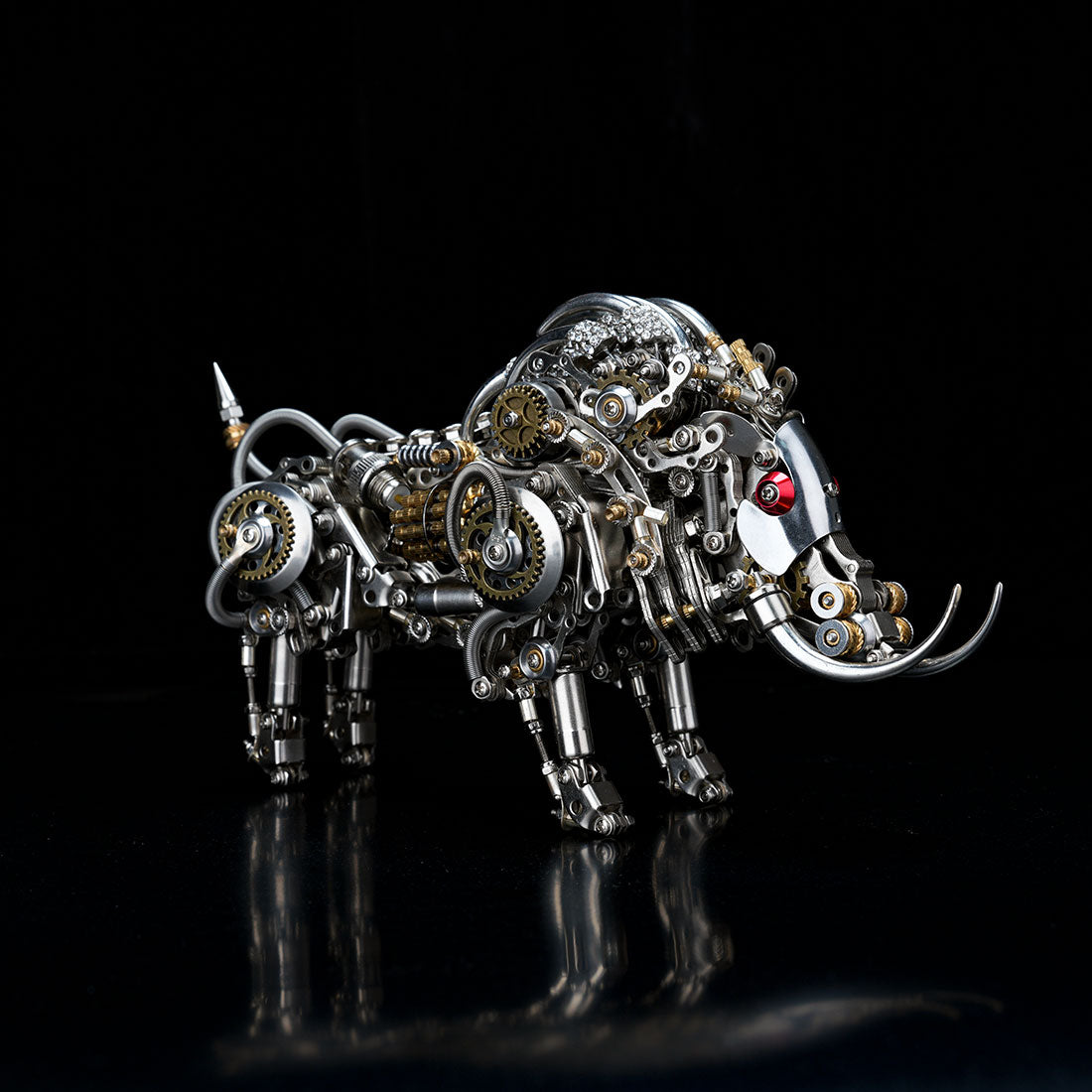 DIY Metal Wild Boar Raging Tusk Model Kit High End Gifts 1100PCS