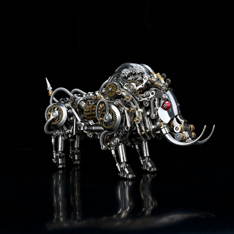 DIY Metal Wild Boar Raging Tusk Model Kit High End Gifts 1100PCS