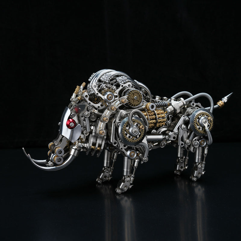 DIY Metal Wild Boar Raging Tusk Model Kit High End Gifts 1100PCS