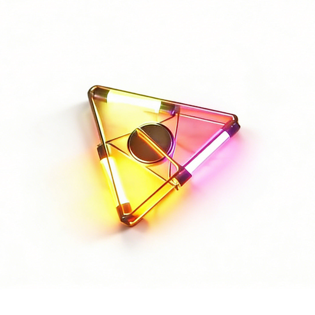 DIY Mini LED Glowing Triangle Lamp Copper Wire Light Circuit Sculpture - stirlingkit