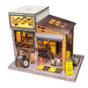 DIY Miniature Motorcycle Repair Shop 3D Wooden Model Building Kit 213PCS