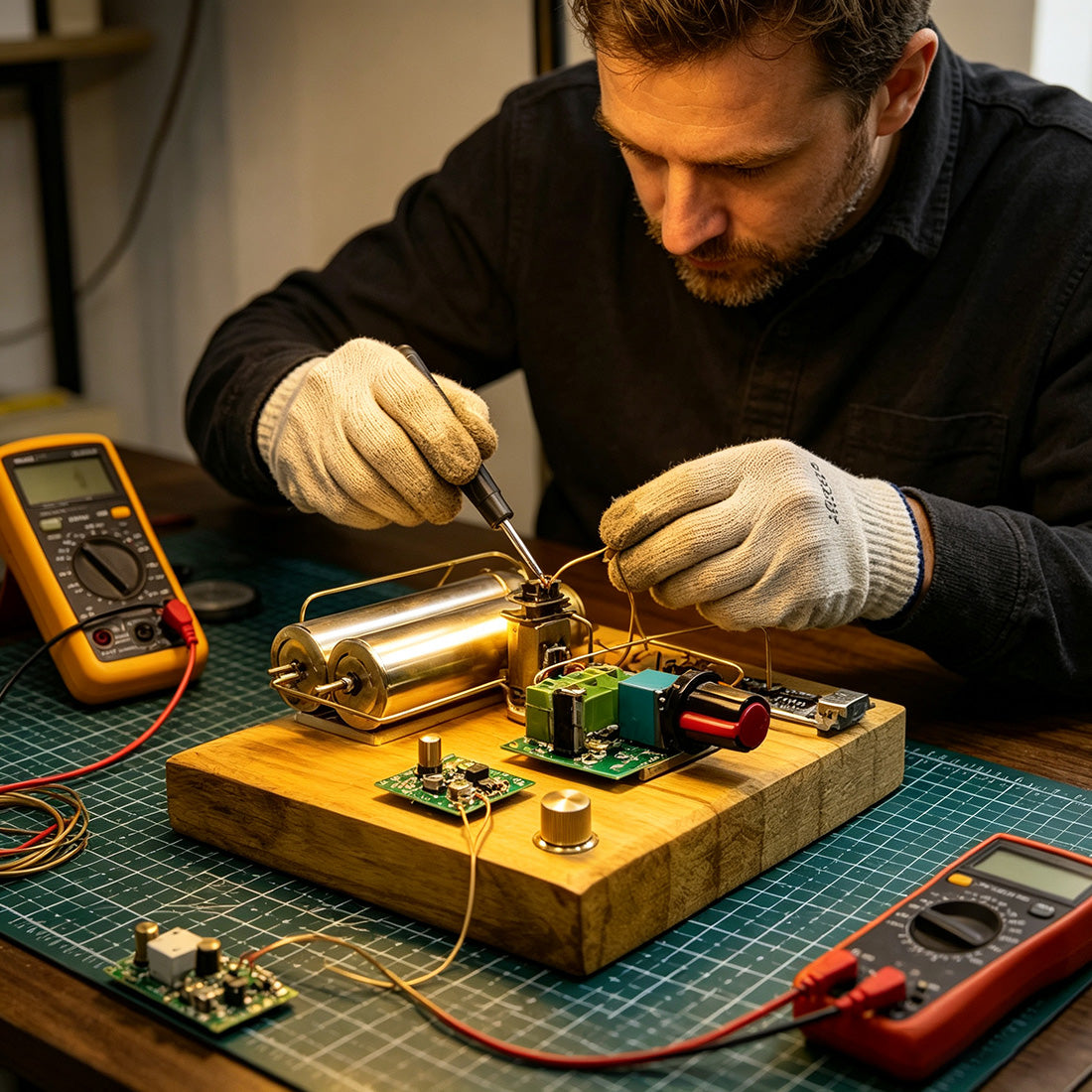 DIY UFO Flying Saucer Desk Lamp Circuit Sculpture - stirlingkit