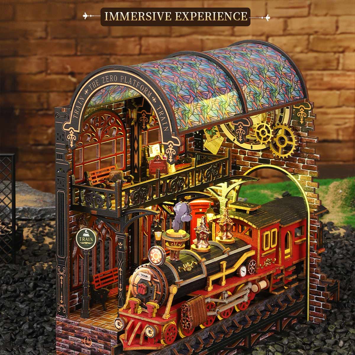 DIY Victorian Railway Station Book Nook Model Kit 3D Wooden Puzzle - stirlingkit