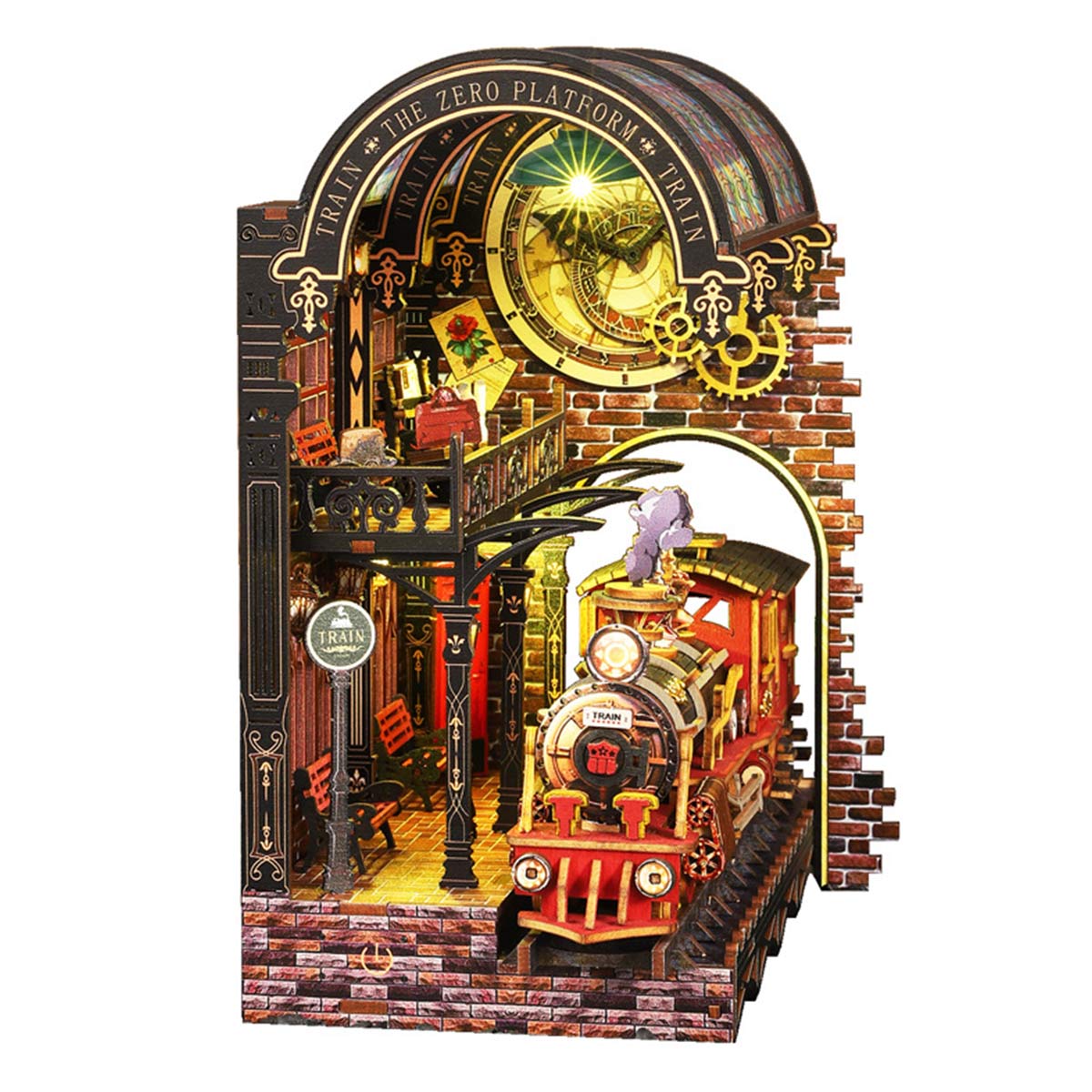 DIY Victorian Railway Station Book Nook Model Kit 3D Wooden Puzzle - stirlingkit
