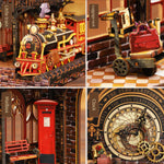 DIY Victorian Railway Station Book Nook Model Kit 3D Wooden Puzzle
