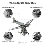 Douglas DC-3 3D Metal Model Kit – DIY Aviation Airplane for Collectors & Desktop Display (146PCS)