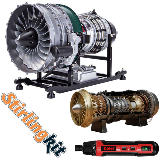 Dual DIY Turbofan Engine Set with Tool – Build, Compare, Master - stirlingkit