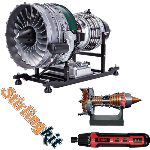 Dual DIY Turbofan Engine Set with Tool – Build, Compare, Master - stirlingkit