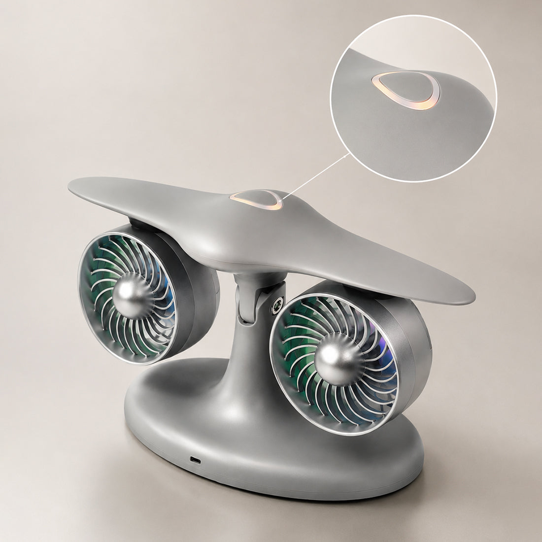 Dual Turbofan Jet Engine Desk Fan for Aviation Fans & Desk Setup