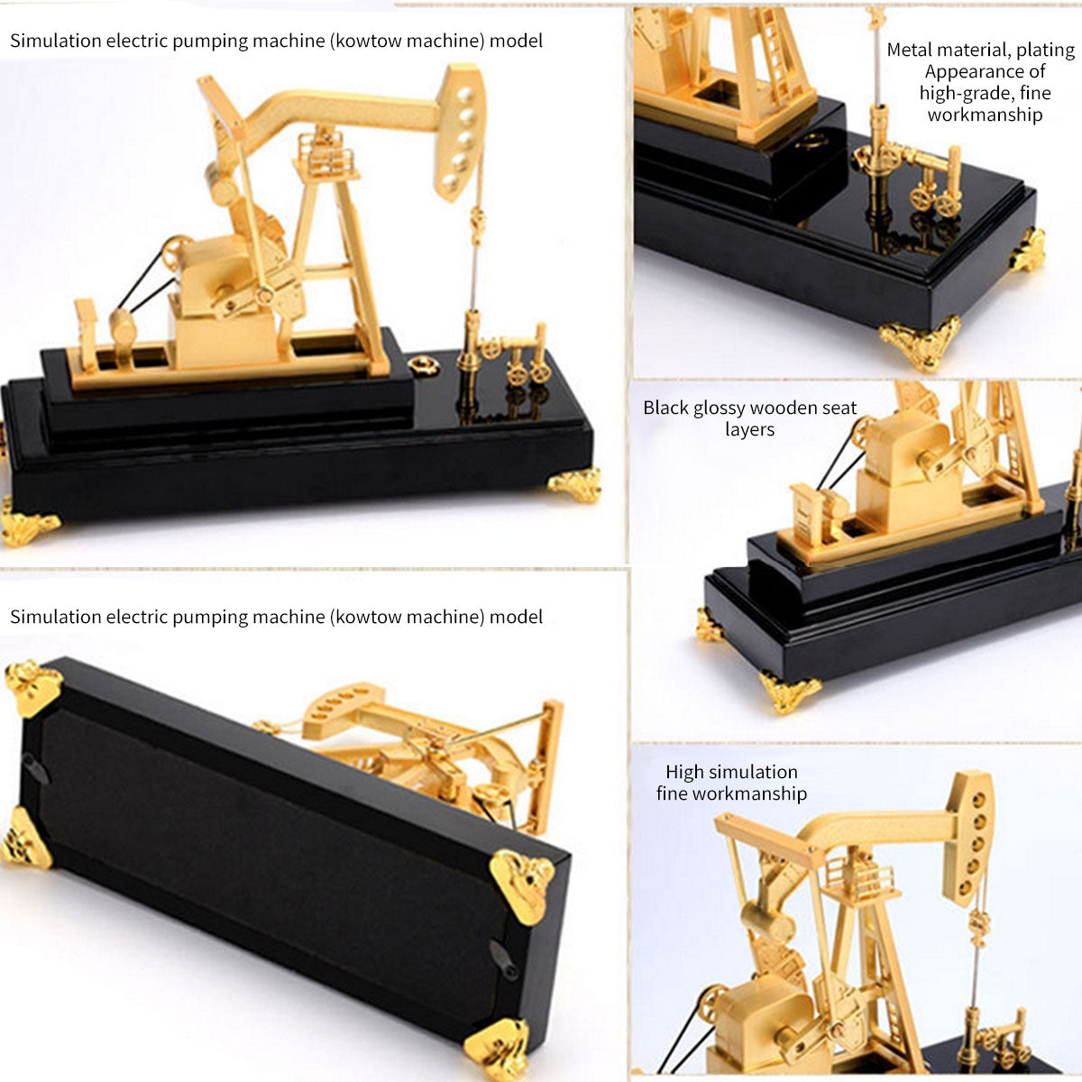 Electric Powered Metal Oil Well Mechanical Pumpjack Model - stirlingkit
