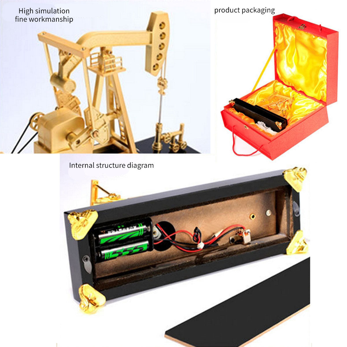 Electric Powered Metal Oil Well Mechanical Pumpjack Model - stirlingkit