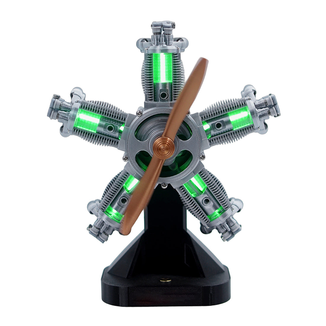 ENJOMOR 3D Printed Radial Engine Model Building Kits LED Aviation Gift  100+PCS - stirlingkit