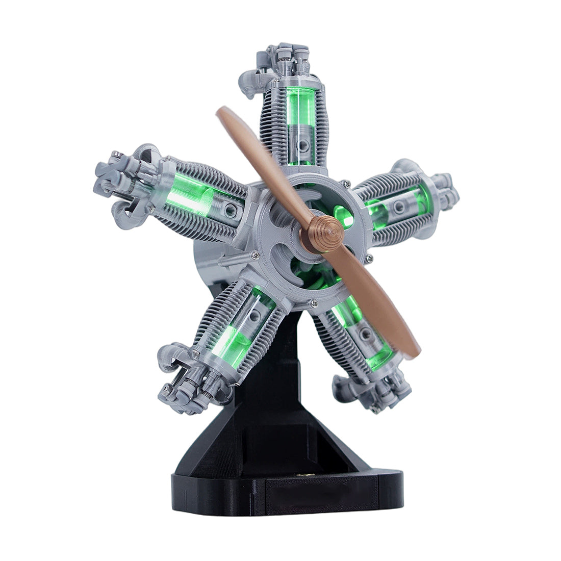 ENJOMOR 3D Printed Radial Engine Model Building Kits LED Aviation Gift  100+PCS - stirlingkit