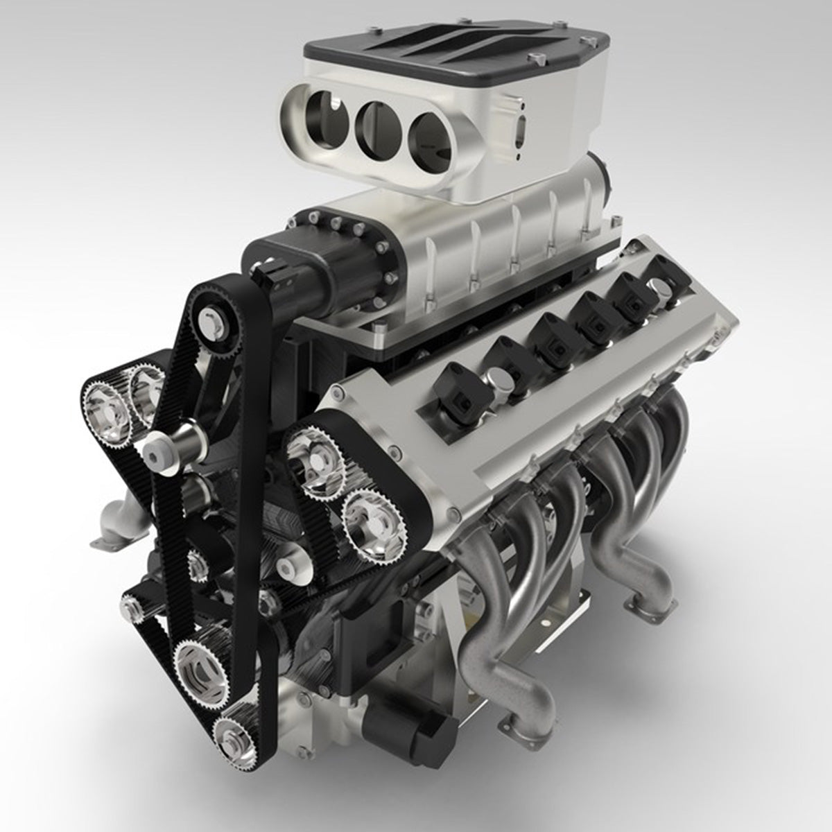 ENJOMOR All-Metal Supercharger for ENJOMOR V12 GS-V12 High Performance Engine Model - stirlingkit