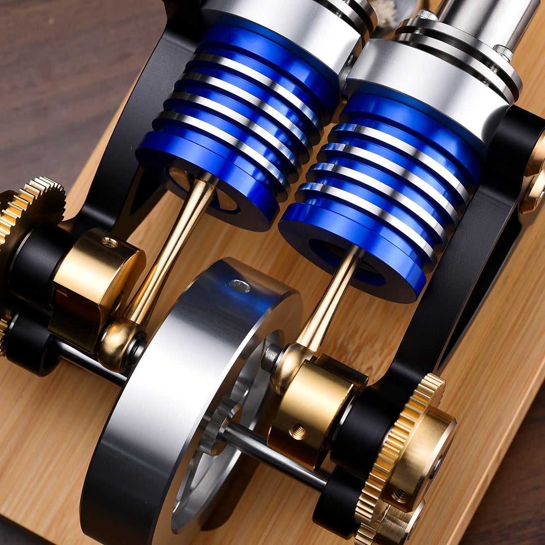 ENJOMOR Alpha Type Stirling Engine Twin-Cylinder Twin-Piston EC Engine Model - stirlingkit