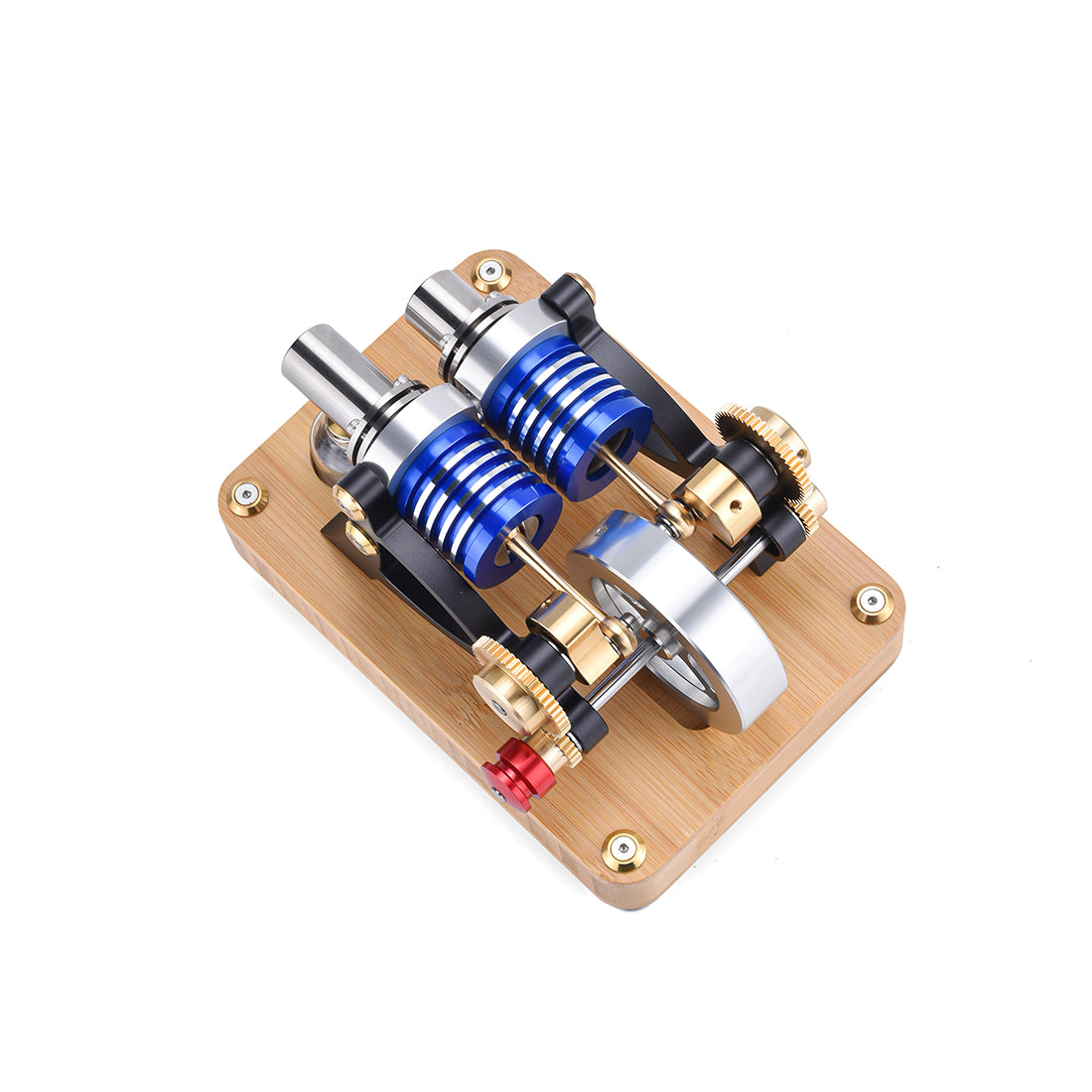 ENJOMOR Alpha Type Stirling Engine Twin-Cylinder Twin-Piston EC Engine Model - stirlingkit