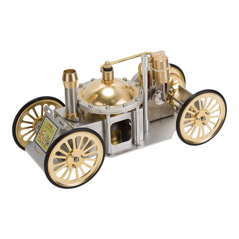 ENJOMOR Antique Live Steam-Powered Car Model Golden Christmas - stirlingkit